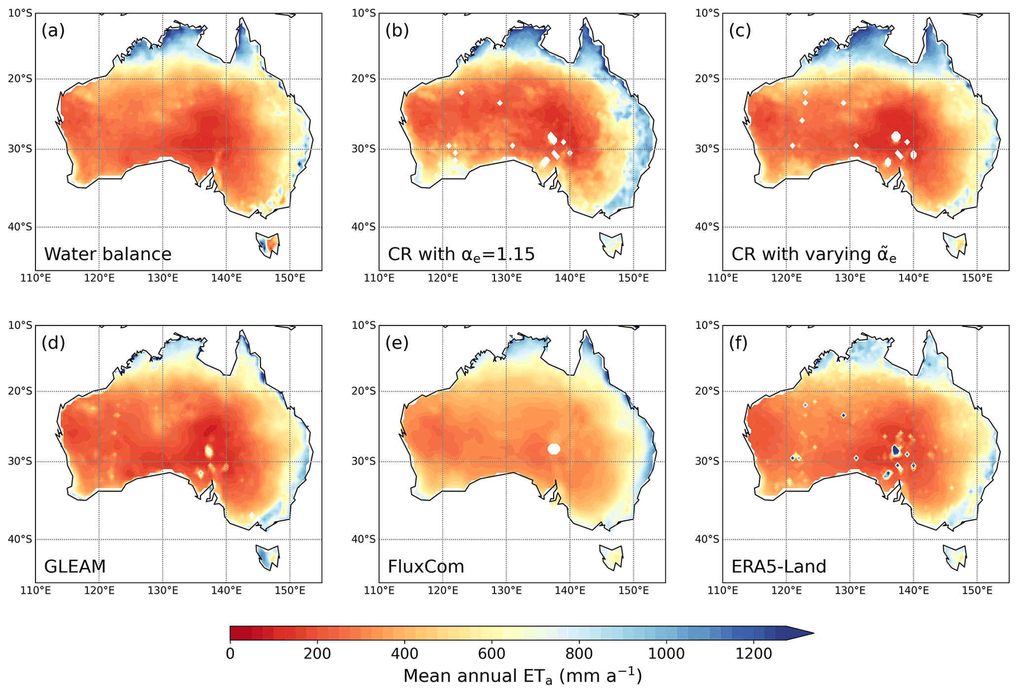 Australian evaporation product comparison