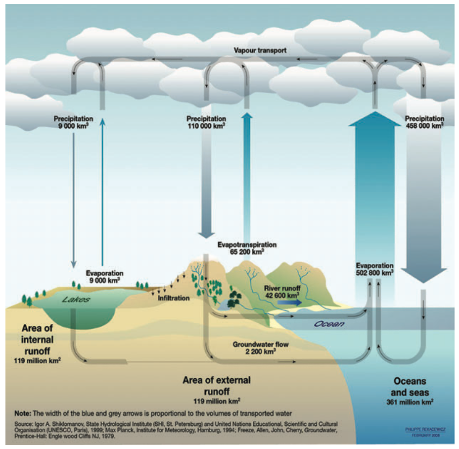 Remember this figure from the water cycle lecture? Global Water Cycle